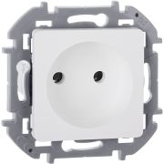 Розетка 1-местная без заземления без защитных шторок 16А белый INSPIRIA