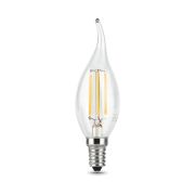 Лампа светодиодная филаментная LED 5 Вт 420 лм 2700К свеча на ветру теплый E14 AC 220В прозрачная колба Black Filament