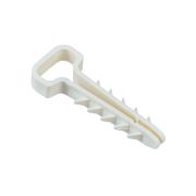 Дюбель-хомут для плоского кабеля белый PCD-F 06x12-45-100WH PA6.6 Jazzway (100 шт/уп) Jazzway