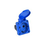 Розетка панельная РП12-3 2Р+РЕ 16А з/к с крышкой IP54 синяя MAGNUM