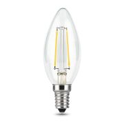 Лампа светодиодная филаментная LED 5 Вт 420 лм 2700К свеча теплый E14 AC 220В прозрачная колба диммируемая Black Filament Gauss
