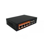 Коммутатор управляемый L2 с обл. упр. 4x100Мбит/с (RJ45 с PoE+) 2x100Мбит/с (RJ45) Uplink 52Вт