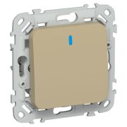FLITE Выключатель 1-клавишный с индикацией 10А ВС11-1-1-ФлХ хаки IEK