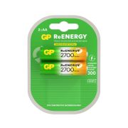 Аккумуляторы перезаряжаемые GP ReEnergy 270AAHC AA, емкость 2650 мАч - 2 шт. в клемшеле
