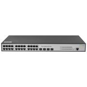 Коммутатор управляемый L2  24 порта RJ45/SFP 100 1000 Мб/сPoE 185Вт