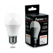 Лампа светодиодная LED 15вт Е27 теплый .PRO