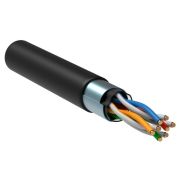 Витая пара F/UTP кат 5E 4х2х24AWG solid LSZH нг(А)-HF черный 305м