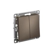 ATLASDESIGN 2-клавишный ВЫКЛЮЧАТЕЛЬ, сх.5, 10АХ, быстрозажимные клеммы, МОККО