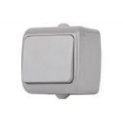 Переключатель Intro Atlantic 5-103-03 10А-250В, IP54, открытой установки, серый