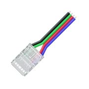 Коннектор прокалывающий, 4pin, для подключения RGB светодиодной ленты 10 мм, тип COB, IP20, длина провода 150 мм, 16.5х11,7х4.3 мм