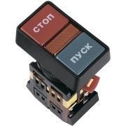Кнопка PPBB-30N Пуск-Стоп с подсветкой неон 1з+1р 240В