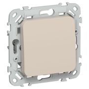 FLITE Выключатель 1-клавишный кнопочный 10А ВС11-2-0-ФлЛ льняной IEK