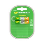 Аккумуляторы перезаряжаемые GP ReEnergy 100AAAHC AAA, емкость 930 мАч - 2 шт. в клемшеле