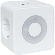 Тройник Куб 2 гнезда 2USB 2,4А+Type C + Ночник
