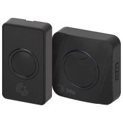 Звонок дверной беспроводной RGB подсветка 36 мелодий от сети чёрный C101 POLYCOLOR