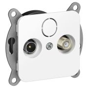 FLITE Розетка 2-местная TV+SAT экранированная оконечная РТВс-2-1-1-ФлБ белый IEK