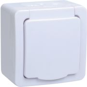 Гермес PLUS Розетка с заземлением наружная с крышкой IP54