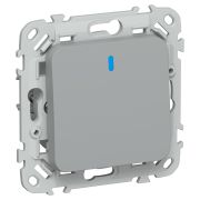 FLITE Выключатель 1-клавишный проходной с индикацией 10А ВС61-1-1-ФлС серый IEK