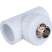 Тройник комбинированный 32x3/4' НР полипропиленовый PPR белый