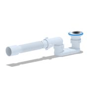 Сифон для душевого поддона АНИ 1 1/2'X40 плоский с гибкой трубой 40х50