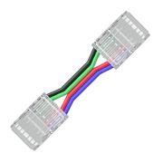 Коннектор прокалывающий, 4pin, для гибкого соединения RGB светодиодной ленты 10 мм, тип COB, IP20, длина провода 150 мм, 16.5х11,7х4.3 мм