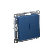 ATLASDESIGN переключатель двухклавишный, сх.6/2,  10АХ, механизм, АКВАМАРИН