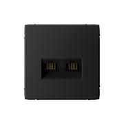 ARTGALLERY РОЗЕТКА двойная компьютерная RJ45+RJ45, кат. 5е, механизм, КАРБОН