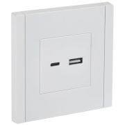 FORTE PIANO Розетка USB A+C 3,1А FP250 белый IEK