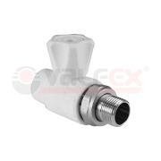 Кран для радиатора прямой 25x3/4' полипропиленовый PPR белый