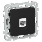 FLITE Розетка компьютерная RJ45 категория 5Е UTP РК5е-1-0-ФлЧ черный IEK
