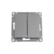 Переключатель двухклавишный ATLASDESIGN схема 6 10АХ механизм сталь