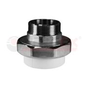 Муфта разъемная 25x3/4' НР полипропиленовая PPR американка, белая
