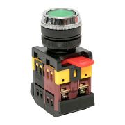 Кнопка ABLFS-22 с подсветкой зеленый NO+NC 230В PROxima