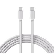 Кабель Type-C - Type-C 3A, 1m, PVC, white, 18-1828,