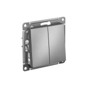 ATLASDESIGN 2-клавишный ВЫКЛЮЧАТЕЛЬ, сх.5, 10АХ, быстрозажимные клеммы, СТАЛЬ
