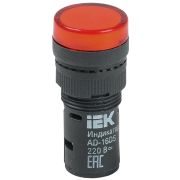 Лампа AD16DS LED матрица d16мм красный 230В AC