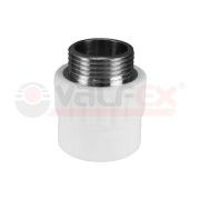 Муфта комбинированная 20x3/4' НР полипропиленовая PPR белая