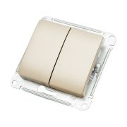 GLOSSA Переключатель двухклавишный в рамку титан схема 6