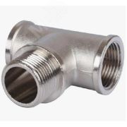 Тройник ВНВ 1/2'х1/2'х1/2' переходной, никелированный