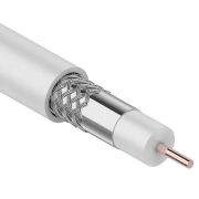 Кабель коаксиальный LIGHT RG-6U 75 Ом CCS/Al/Al бухта 100 м бел
