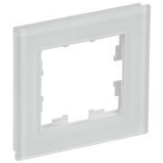 BRITE Рамка 1 пост РУ-1-2-Бр стекло белый матовый IEK