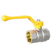 Кран шаровой латунный никелированный 11б27п Ду20 Ру40 (3/4') ВР/ВР рычаг GAS