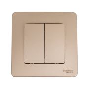 BLANCA скрытой установки двухклавишный выключатель (cх.5), 10A, 250B, титан