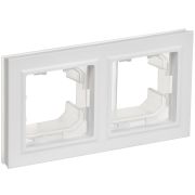 BRITE Рамка 2-местная IP44 РУ-2-БрАБ-44 арктический белый IEK