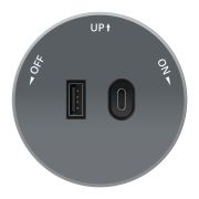 MultiTrack Розетка 2хUSB (тип А+С) 18Вт, 5В/3А Графит
