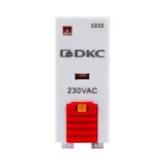 Реле миниатюрное промышленное, 2CO, коммутируемый ток 8 А, AgSnO, напряжение 230V AC, опция – тест-кнопка+светодиод
