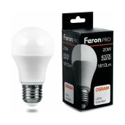 Лампа светодиодная LED 20вт Е27 белый .PRO