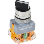 Переключатель D7-11X2 2 полож. 1з+1р черный GENERIC