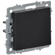 BRITE Выключатель 1-клавишный 10А безвинтовое крепление ВС11-1-0-БрЧ черный IEK