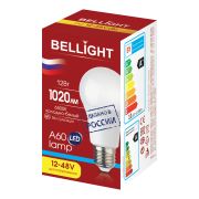 Лампа светодиодная LED A60 Е27 12W 12-48вольт 6500К